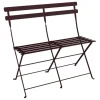 Banquette bistro 2 places coloris noir en acier Fermob - 88 x 29 cm