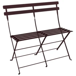 Banquette bistro 2 places coloris noir en acier Fermob - 88 x 29 cm