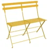 Banquette bistro 2 places coloris orange en acier Fermob - 88 x 29 cm