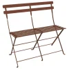 Banquette bistro 2 places coloris rouge en acier Fermob - 88 x 29 cm