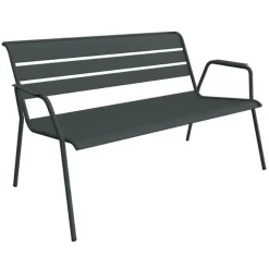 Banquette lounge Monceau coloris gris en acier Fermob - 132 x 82 cm