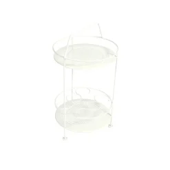 Bar portatif Fermob en acier coloris blanc coton Ø 40 cm