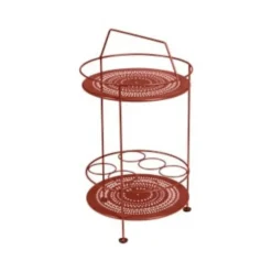 Bar portatif Fermob en acier coloris ocre rouge Ø 40 cm