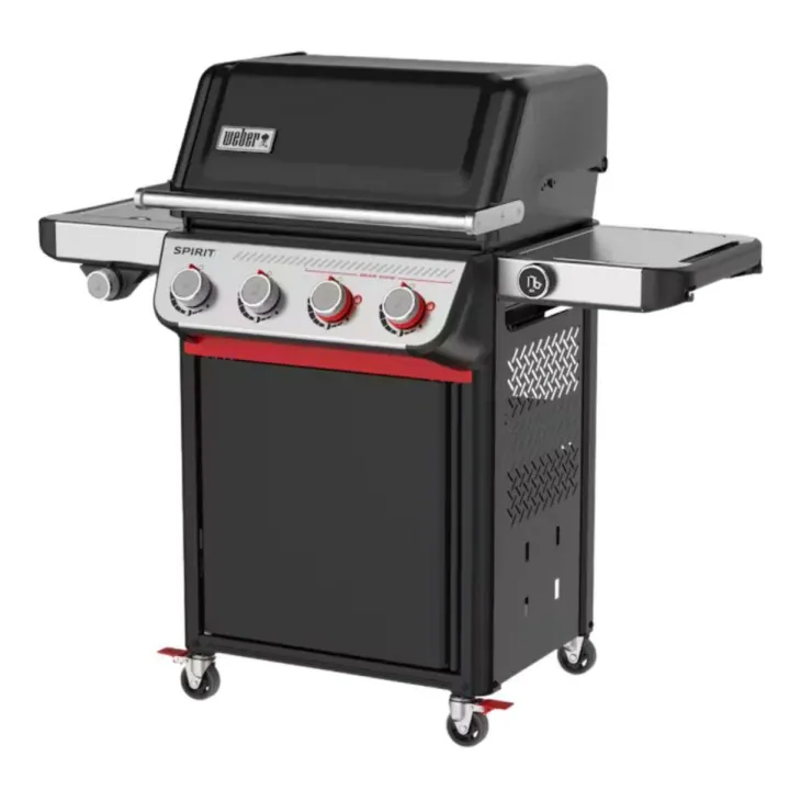Barbecue au gaz Spirit EP-435 coloris noir en acier émaillé Weber - 118 x 65 x 13 cm