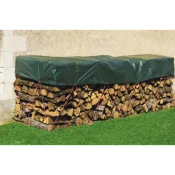 Bâche tas de bois coloris vert 1,50x6 m