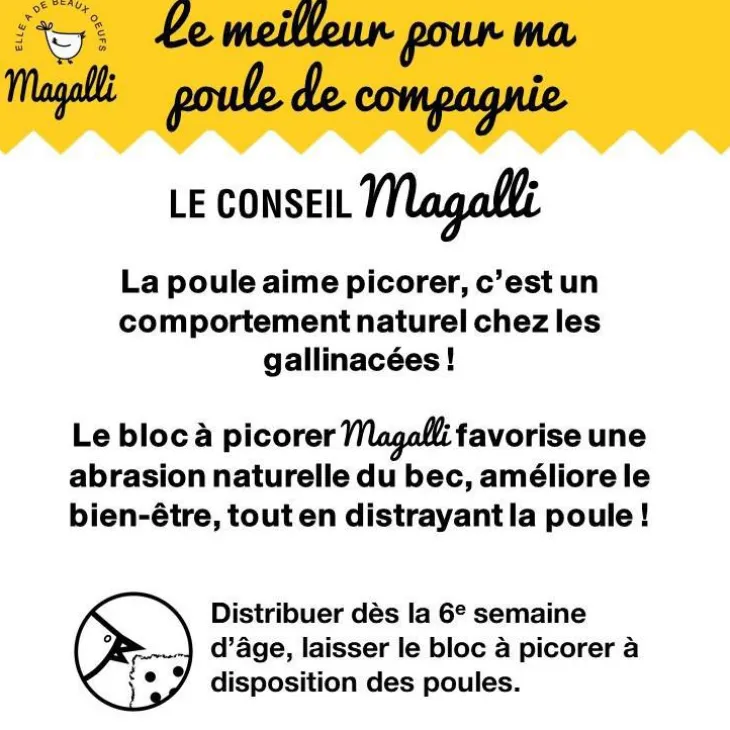 Bloc à picorer jaune en format de 1 kg