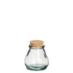 Bocal coloris transparent en verre recyclé Juan- Ø 10 cm