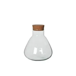 Bocal Emily en verre transparent grand modèle Ø 22,5 x H 24,5 cm