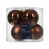 Boite 6 boules en verre Marron Kaemingk - Ø 8 cm
