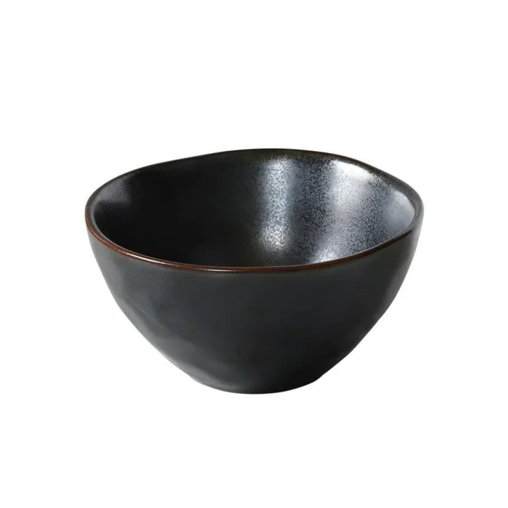 Bol déjeuner en grès réactif gris anthracite Médard de Noblat collection Vertigo Volcan - Ø 15,5 cm