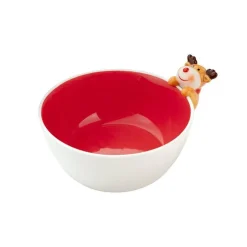 Bol en grès rouge Médard de Noblat collection Miam Cerf 3D - Ø 15,7 cm