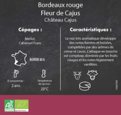 Bordeaux fleur de cajus 2006 Bio Rouge - 75 cl