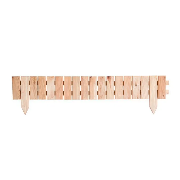 Bordure plate à lames droites 5 cm en Mélèze FSC naturel huilé Robin Hood - 100 x 15/25 cm