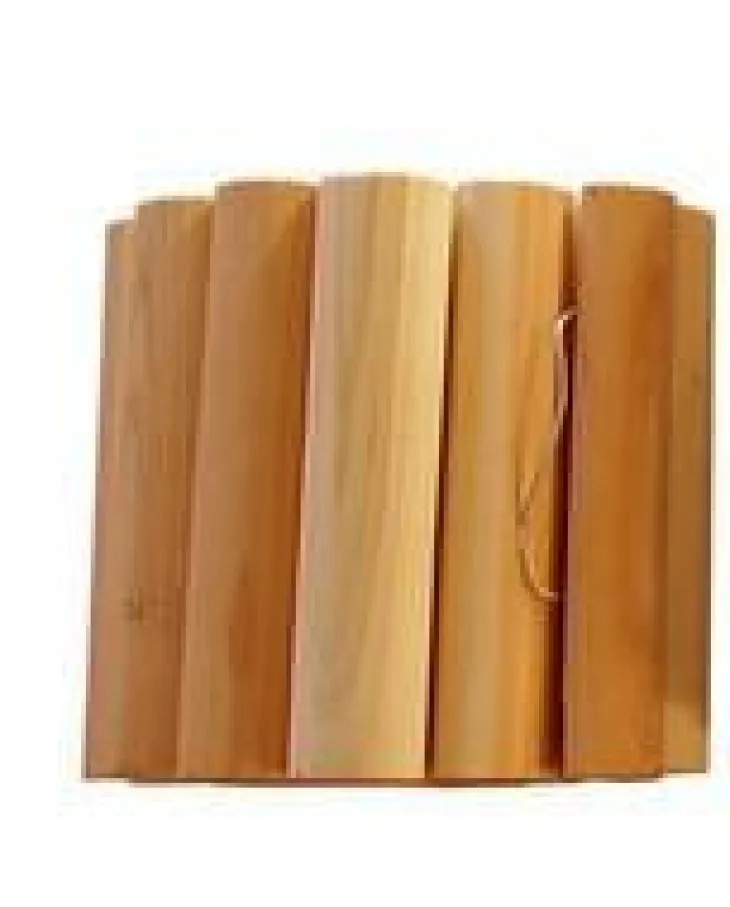 Bordure rouleau ½ rondin en bois de mélèze naturel FSC naturel huilé Robin Hood - 150 x 20 cm