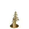 Bougeoir arbre coloris or en métal - 13,5 x 7 cm