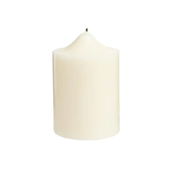 Bougie cierge beige en cire Ø 10 x 15 cm