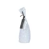 Bougie forme sapin en cire blanche à paillettes - Ø 8 x H 16,5 cm