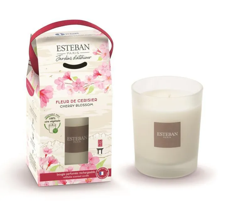 Bougie parfumée Esteban Estivale senteur Fleur de cerisier - 180 g