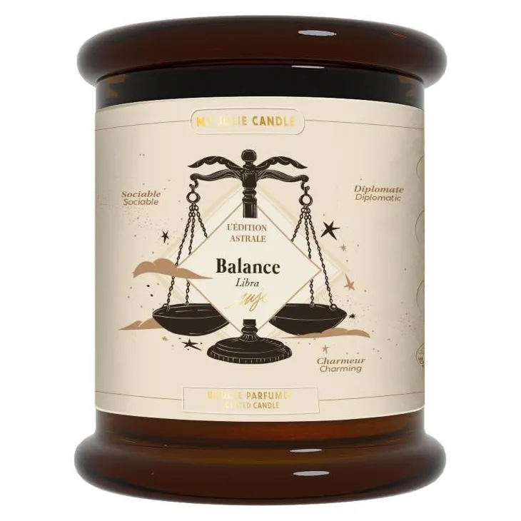 Bougie parfumée pivoine baies sauvages My jolie Candle Astrale balance - 300 g
