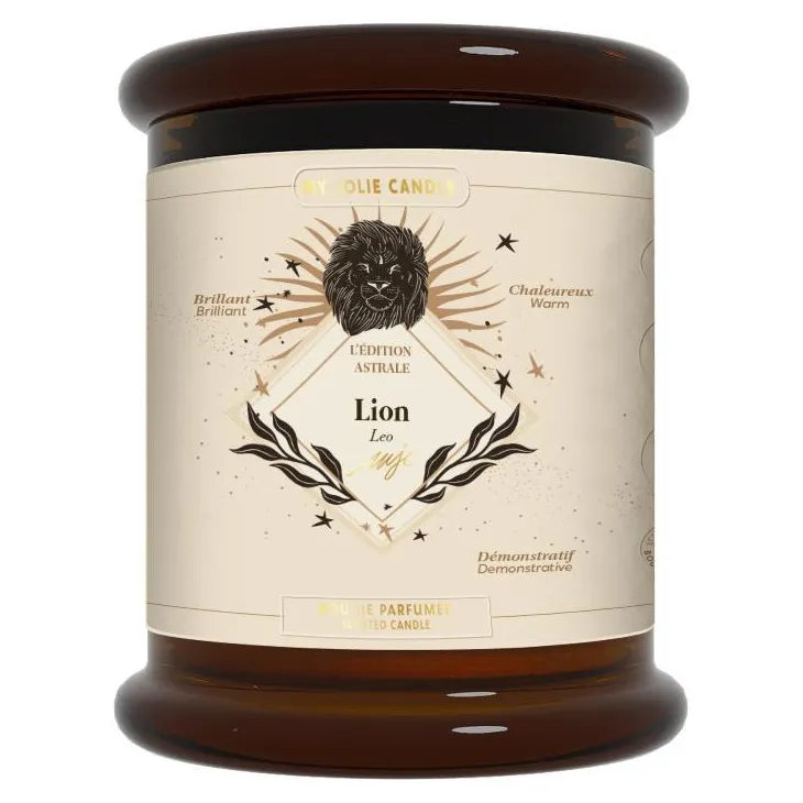 Bougie parfumée vanille clou de girofle My jolie Candle Astrale lion - 300 g