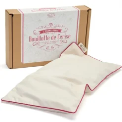 Bouillotte en noyau de cerise avec enveloppe en coton bio L'incomparable - 20 x 40 cm