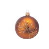 Boule décorative coloris marron en verre nature - Ø 7 cm