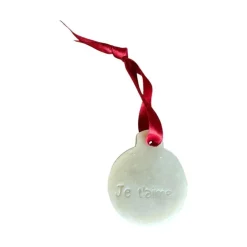 Boule décorative de Noël coloris blanc Mas du Roseau