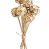 Bouquet de 8 fleurs artifcielles crêpe coloris blanc - Ø 4 cm