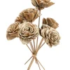 Bouquet de 8 fleurs artificielles écorse de rose coloris blanc - Ø 6 cm