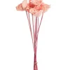 Bouquet de 8 roses artificielles bombay coloris rose -  Ø 8 cm x 40 cm
