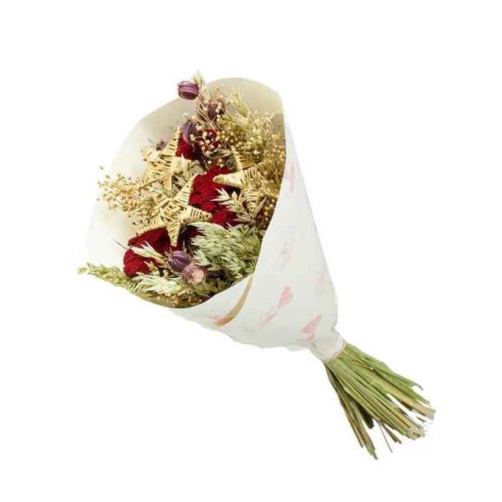 Bouquet de fleurs artificielles Dandy Noël coloris multicolore - 50 cm