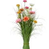 Bouquet de géranium en polyester rose - Ø 30 x H 70 cm