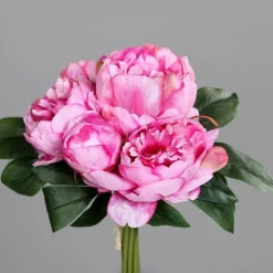 Bouquet de pivoines artificielles coloris lavande - 28 cm