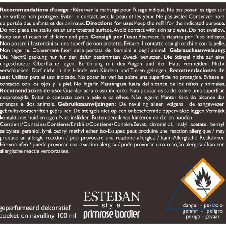 Bouquet parfumé déco et sa recharge Néroli Esteban - 100 ml Esteban - 100 ml