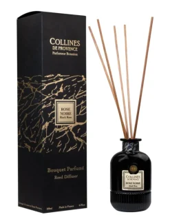 Bouquet parfumé noir Collines de Provence Fleurs & Ecorces rose noire - 200 ml