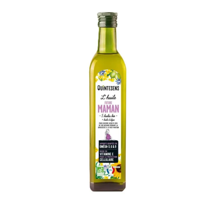 Bouteille d'huile future maman bio Quintesens - 500 ml
