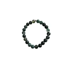 Bracelet agate mousse 4mm