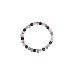 Bracelet améthyste cristal quartz rose 8mm