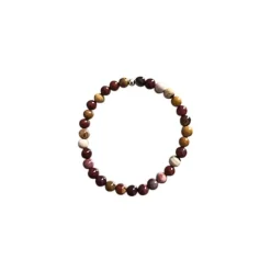 Bracelet jaspe mokaïte 4mm