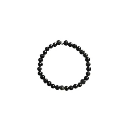 Bracelet obsidienne dorée 4mm