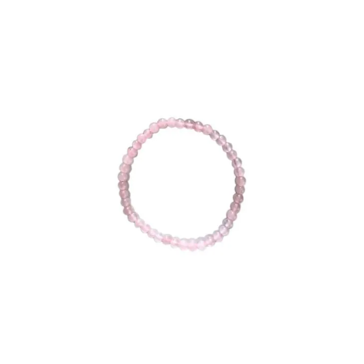 Bracelet quartz rose 6mm