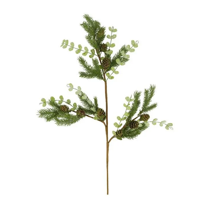 Branche artificielle avec feuilles vertes - 77 x 30 x 5 cm