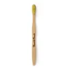 Brosse à dents pour adulte en bambou souple coloris jaune