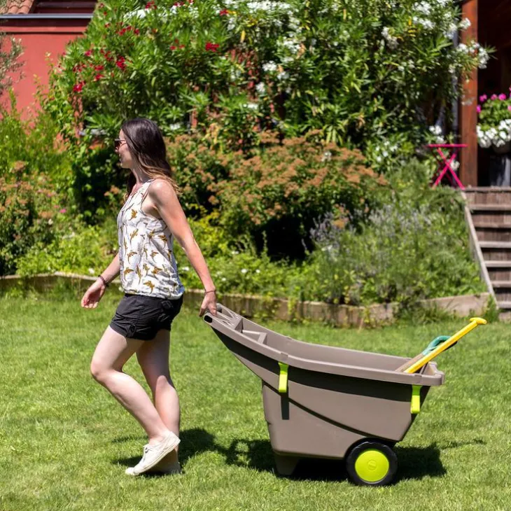 Brouette de jardin en plastique 100% recyclé Eda - 140 L