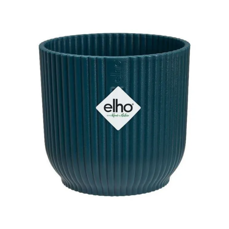 Cache pot bleu foncé Elho Vibes fold mini - Ø 9 cm