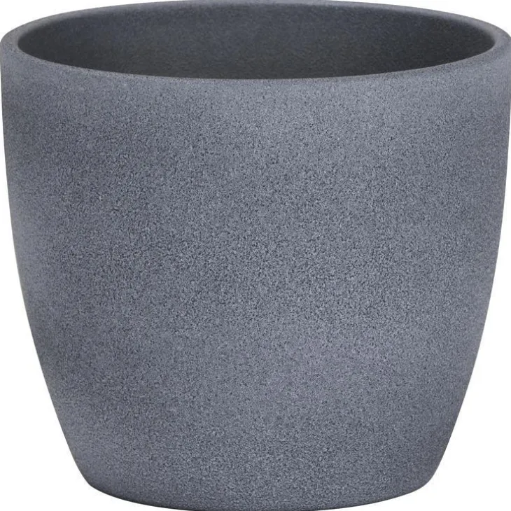 Cache-pot 920 Dark stone Ø 19 x H 17 cm Céramique émaillée
