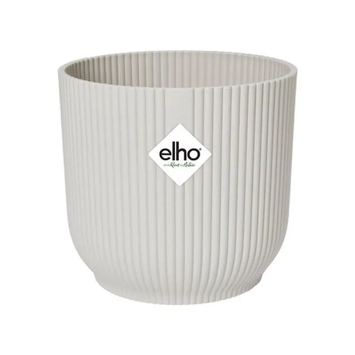 Cache-pot blanc soie Elho Vibes fold roues - Ø 35 cm