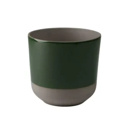 Cache-pot coloris vert en céramique Sandstone - Ø 30 x 28 cm