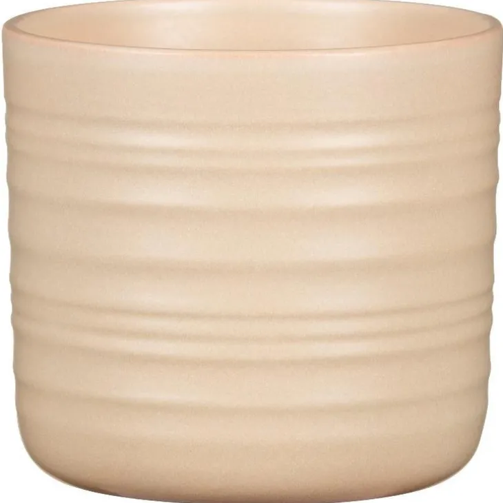 Cache-pot en céramique beige Scheurich 850 Dry reed - Ø 14 cm