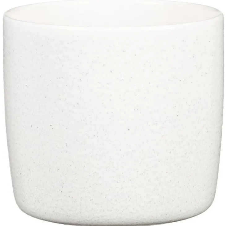 Cache-pot en céramique blanc Scheurich 900 Perla - Ø 15 cm